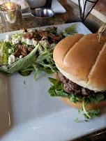 Seasonal Burger and Salad